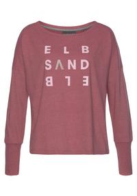 ELBSAND Longsleeve Longshirt Damen - mauve meliert