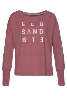 ELBSAND Longsleeve Longshirt Damen mauve meliert