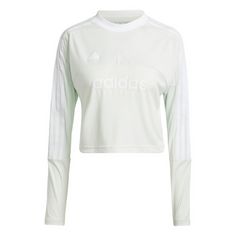 adidas Tiro 3-Streifen Longsleeve T-Shirt Damen Crystal Jade