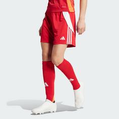 Rückansicht von adidas Tiro 24 Shorts Fußballshorts Damen Team Power Red 2 / White