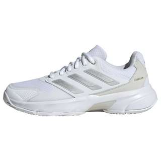 adidas Courtjam Control 3 Tennisschuh Tennisschuhe Damen Cloud White / Silver Metallic / Grey One