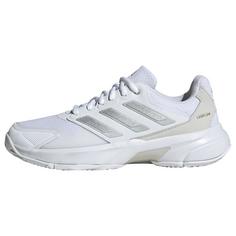 adidas Courtjam Control 3 Tennisschuh Hallenschuhe Damen Cloud White / Silver Metallic / Grey One