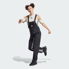 Rückansicht von adidas Dance All-Gender Woven Latzhose Jumpsuit Damen Black / White