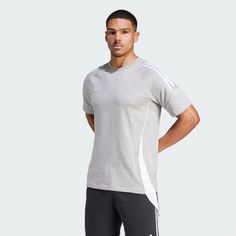 Rückansicht von adidas Tiro 24 Sweat T-Shirt T-Shirt Herren Medium Grey Heather / White