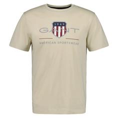GANT T-Shirt T-Shirt Herren Beige
