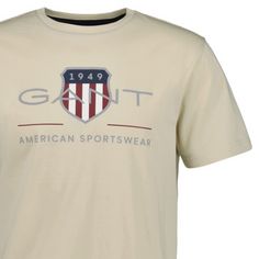 Rückansicht von GANT T-Shirt T-Shirt Herren Beige