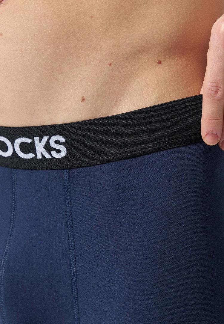 Snocks Snocks Boxershorts mit l&auml;ngerem Bein Unterhose Herren - Mix (Rot/Olive/Blau) - 3 | SportScheck