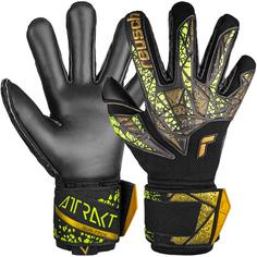 Reusch Attrakt Duo Finger Support Fingerhandschuhe 7739 black/gold/yellow/black