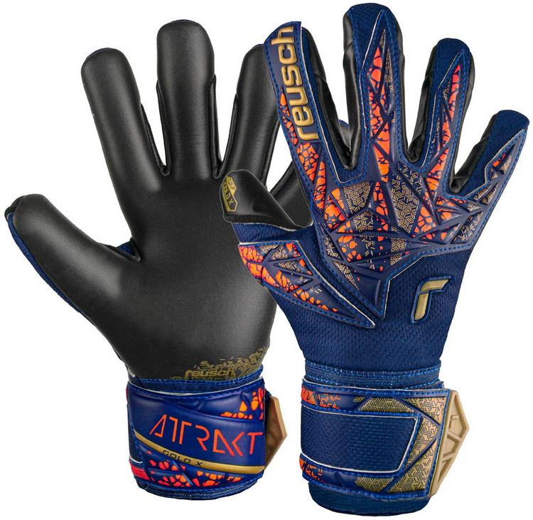 Reusch Reusch Attrakt Gold X Junior Torwarthandschuhe - 4411 premium blue/gold/black - 0 | SportScheck