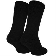 Rückansicht von Black Snake Thermosocken Fleecy Freizeitsocken Damen Schwarz