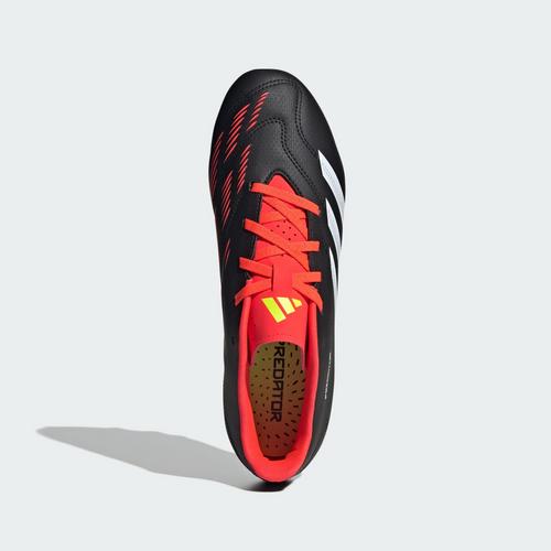 Rückansicht von adidas Predator Club FxG Fußballschuh Fußballschuhe Core Black / Cloud White / Solar Red