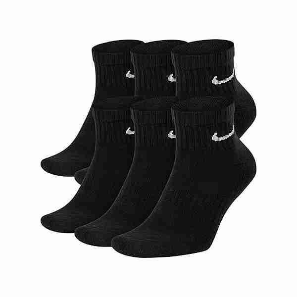 Nike Everyday Cushioned Ankle 6er Pack Socken Freizeitsocken schwarzweiss