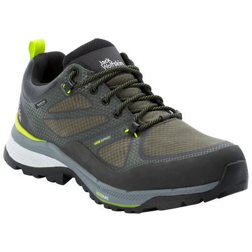 Rückansicht von Jack Wolfskin FORCE STRIKER TEXAPORE LOW M Freizeitschuhe Herren lime / dark green