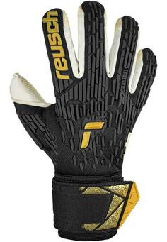 Rückansicht von Reusch Attrakt Freegel Gold X GluePrint Fingerhandschuhe 7707 black / gold