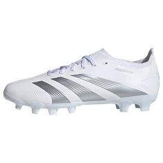 adidas Predator 24 League Low MG Fußballschuh Fußballschuhe Cloud White / Silver Metallic / Grey One