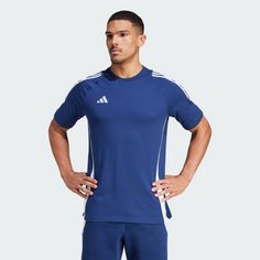 Rückansicht von adidas Tiro 24 Sweat T-Shirt T-Shirt Herren Team Navy Blue 2 / White