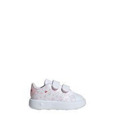 Rückansicht von adidas Advantage Kids Schuh Sneaker Kinder Cloud White / Clear Pink / Better Scarlet