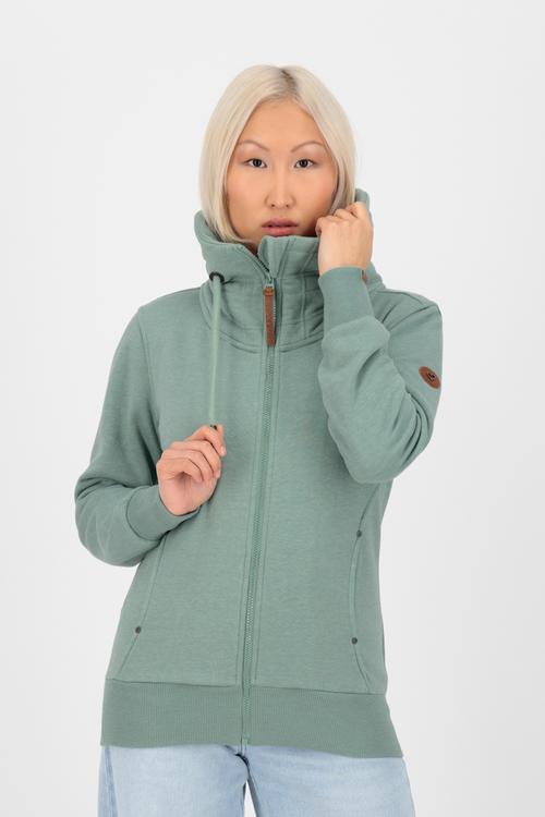 Rückansicht von ALIFE AND KICKIN VivianAK A Sweatjacke Damen fresh mint melange