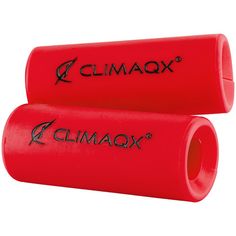 Rückansicht von CLIMAQX Arm Blaster Muskelstimulator rot