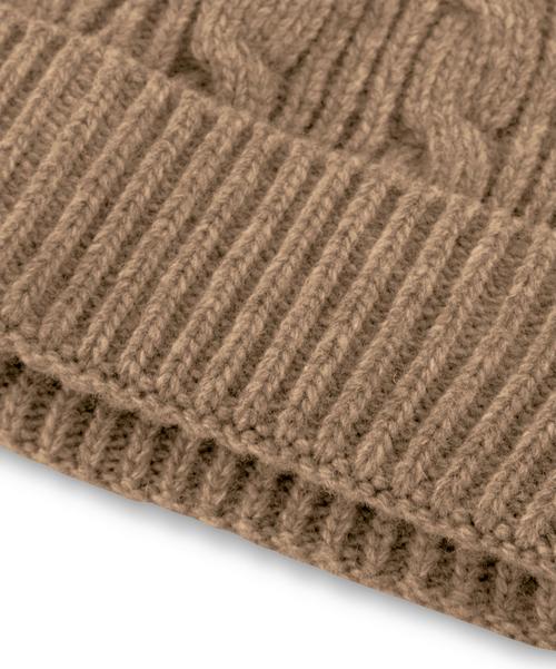 Rückansicht von Falke Mütze Beanie camel hair (5063)