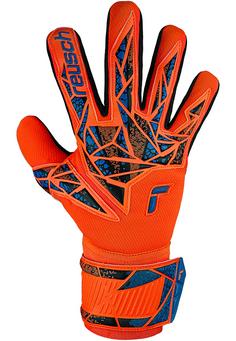 Rückansicht von Reusch Attrakt Infinity NC Junior Fingerhandschuhe 2211 hyper orng/elec blue/blck