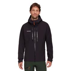 Rückansicht von Mammut Taiss Hooded Hardshelljacke Herren black