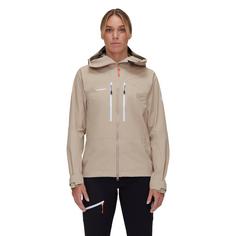 Rückansicht von Mammut Taiss Hooded Hardshelljacke Damen savannah-white