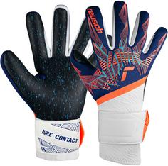 Reusch Pure Contact Fusion Junior Fingerhandschuhe 4848 premi blu/electr oran/blc