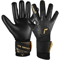 Reusch Pure Contact Infinity Fingerhandschuhe 7706 black / gold / black