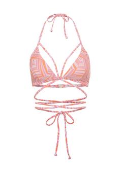 LSCN by Lascana Triangel-Bikini-Top Bikini Oberteil Damen rosa bedruckt