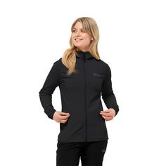 Rückansicht von Jack Wolfskin BAISELBERG HOODED FZ W Fleecejacke Damen black