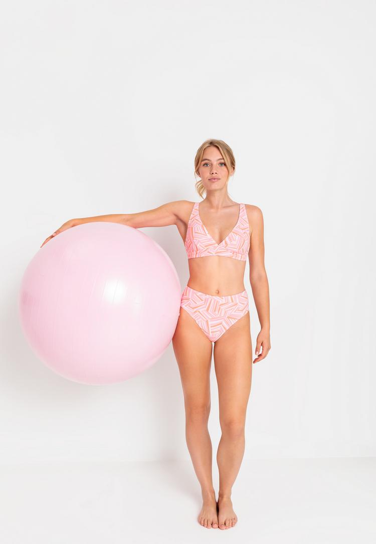 LSCN by Lascana LSCN by Lascana Highwaist-Bikini-Hose Bikini Hose Damen - rosa bedruckt - 3 | SportScheck