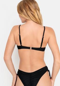 Rückansicht von LSCN by Lascana Bügel-Bikini-Top Bikini Oberteil Damen schwarz