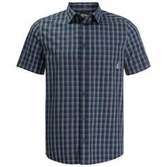 Jack Wolfskin HOT SPRINGS SHIRT M Kurzarmhemd Herren night blue checks