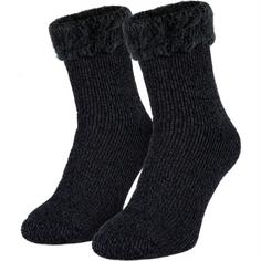 Black Snake Thermosocken Fleecy Freizeitsocken Damen Anthrazit