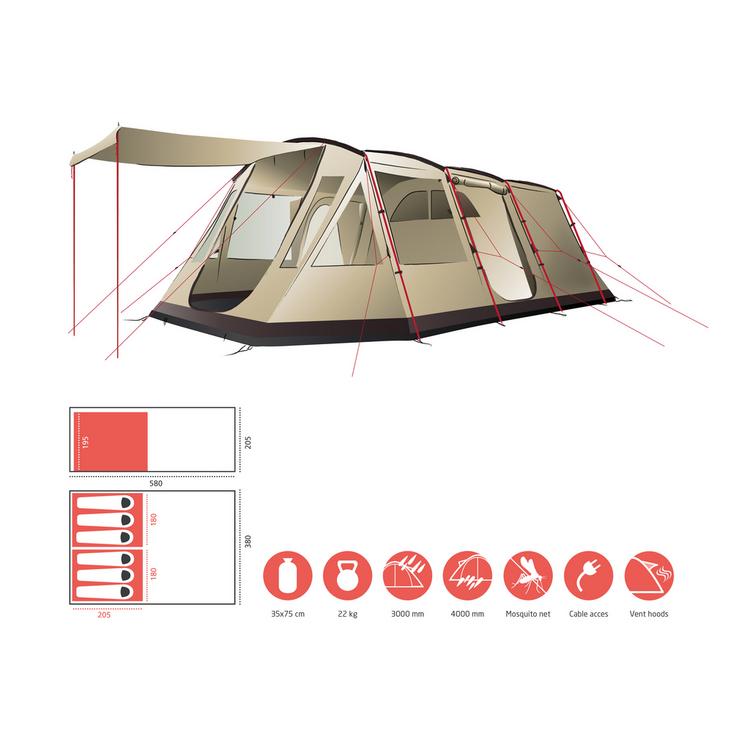 Grand Canyon Grand Canyon DOLOMITI 6 Tunnelzelt - Mojave Desert - 0 | SportScheck