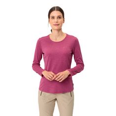 Rückansicht von VAUDE Women's Essential LS T-Shirt T-Shirt Damen rich pink