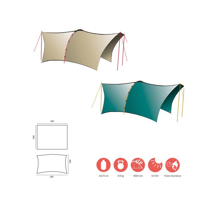 Grand Canyon Grand Canyon TAHUTA SHELTER 4 Tarp - Blue Grass - 0 | SportScheck