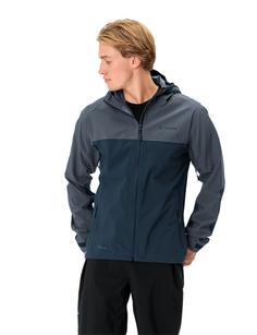 Rückansicht von VAUDE Men's Moab Rain Jacket Outdoorjacke Herren heron