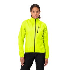Rückansicht von VAUDE Women's Drop Jacket III Outdoorjacke Damen neon yellow