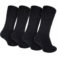 Rückansicht von Black Snake 2 Paar Thermosocken Fleecy Freizeitsocken Damen Anthrazit