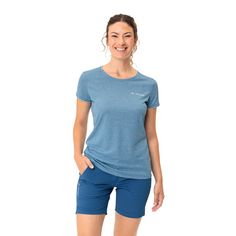 Rückansicht von VAUDE Women's Essential T-Shirt T-Shirt Damen pastel blue