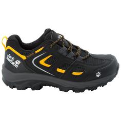 Rückansicht von Jack Wolfskin VOJO TEXAPORE LOW K Wanderschuhe Kinder black / burly yellow