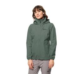 Rückansicht von Jack Wolfskin STORMY POINT 2L JKT W Funktionsjacke Damen hedge green