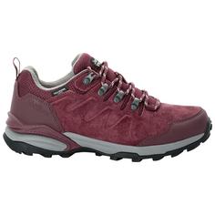 Rückansicht von Jack Wolfskin REFUGIO TEXAPORE LOW W Freizeitschuhe Damen dark maroon