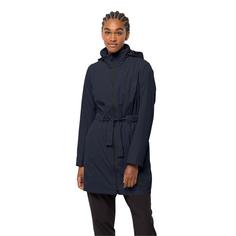 Rückansicht von Jack Wolfskin NORDEN PORT COAT W Funktionsmantel Damen night blue