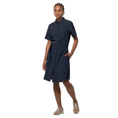 Rückansicht von Jack Wolfskin HOLIDAY MIDI DRESS Kurzarmkleid Damen night blue