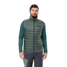 Rückansicht von Jack Wolfskin PILVI DOWN VEST M Daunenweste Herren hedge green