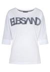 ELBSAND 3/4-Arm-Shirt Longshirt Damen - bright white