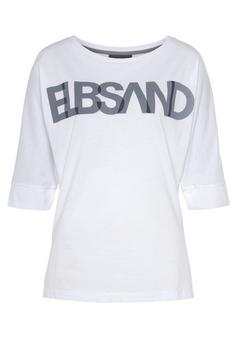 ELBSAND 3/4-Arm-Shirt Longshirt Damen bright white